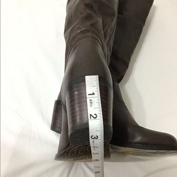 Durango Brown Western Style Leather Platform Riding Boots Tall Boot Size 8 - Picture 16 of 16